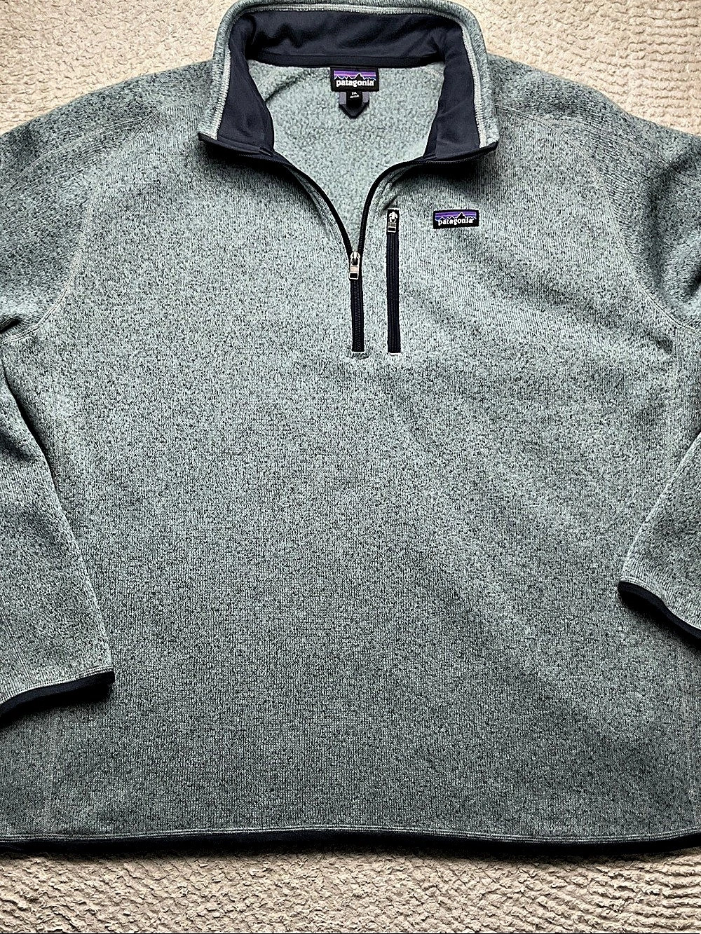 Patagonia Men's Better Sweater 1/4-Zip Fleece Thermal Blue 3XL